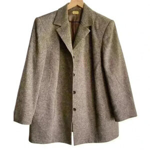 90's Retro Vintage Caslon Wool‎ and Silk blend Coat Size 16W
